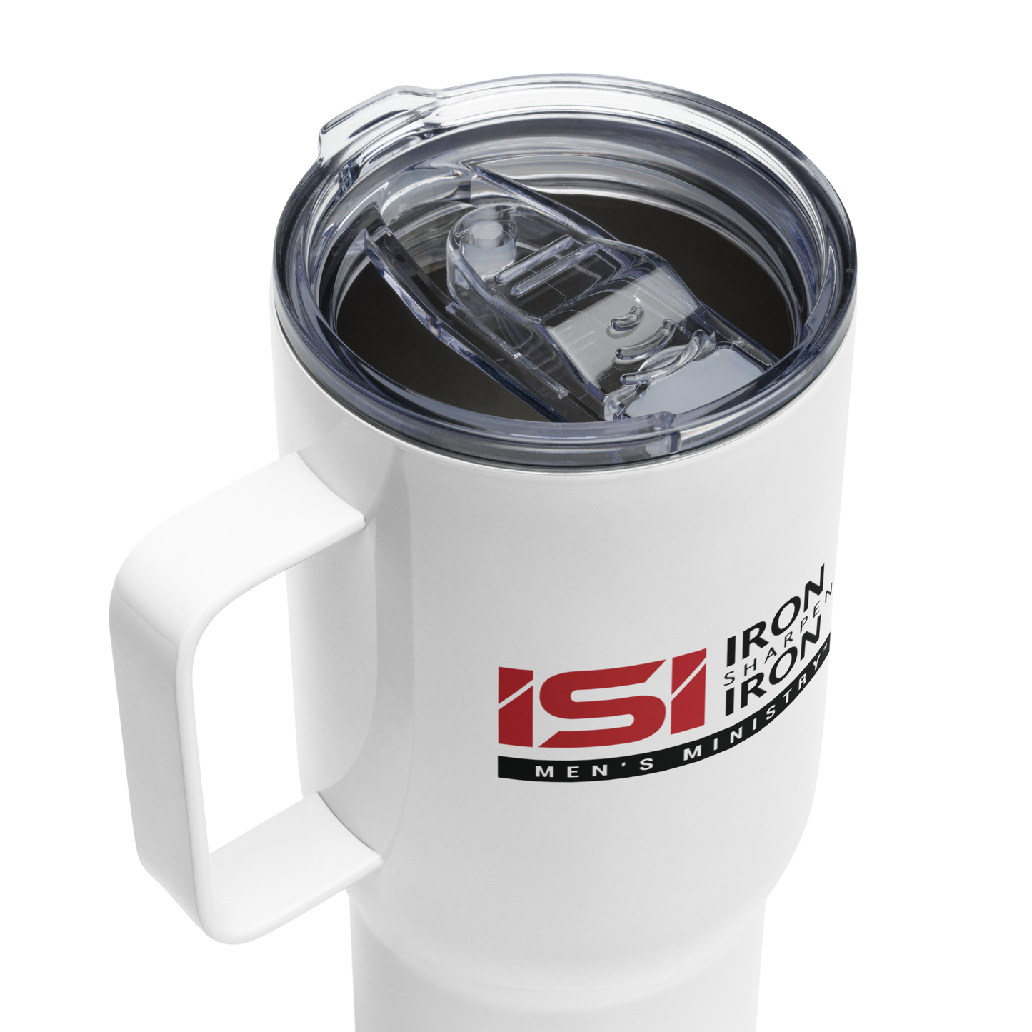 Iron Sharpens Iron Travel Mug - White