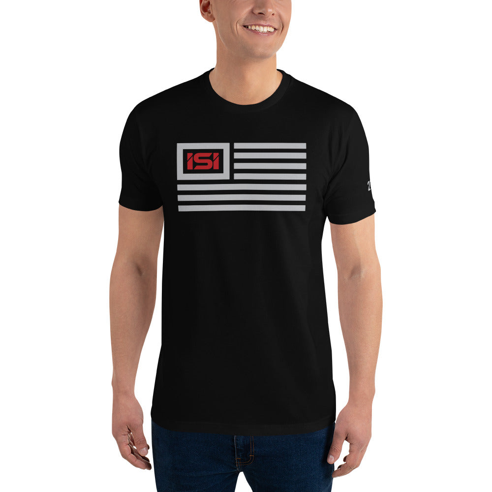 ISI Modern Flag with Sleeve Print - Fitted Tee