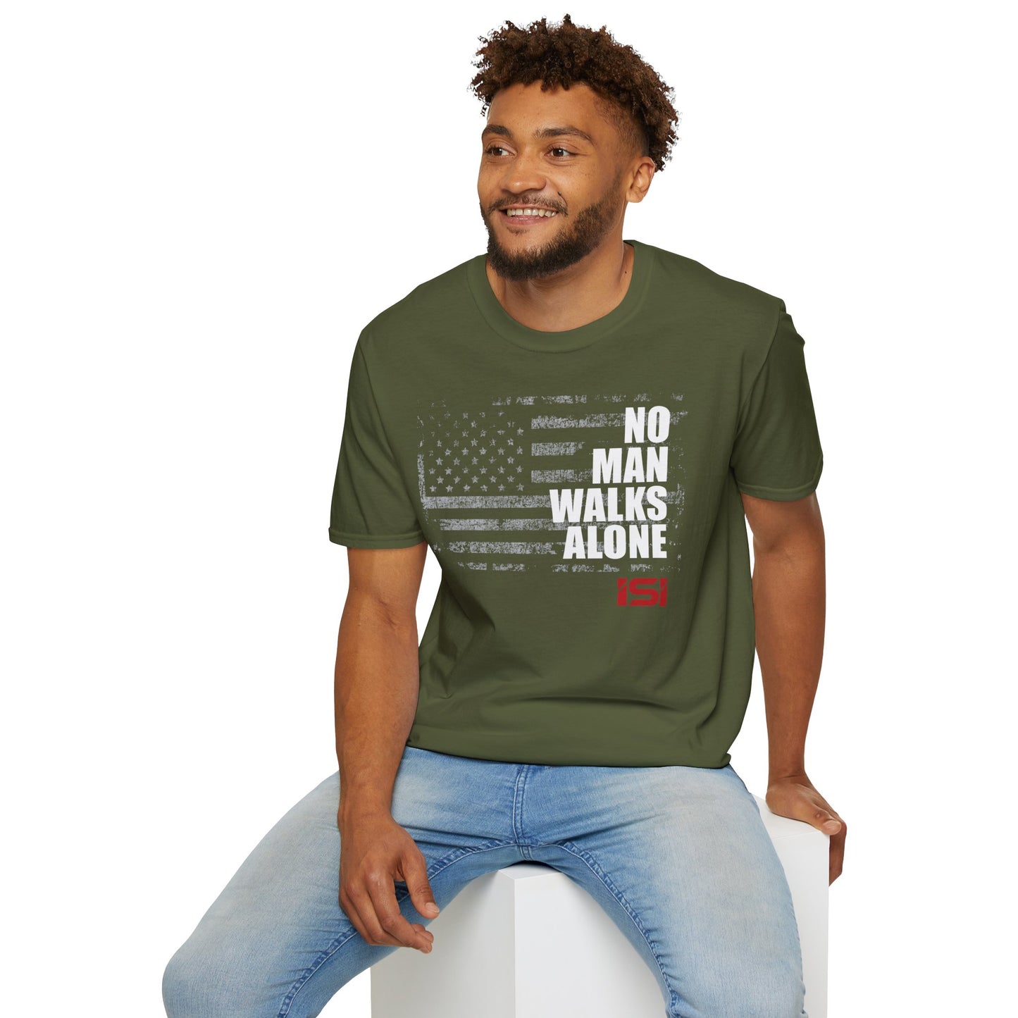 ISI No Man Walks Alone - Unisex Softstyle T-Shirt