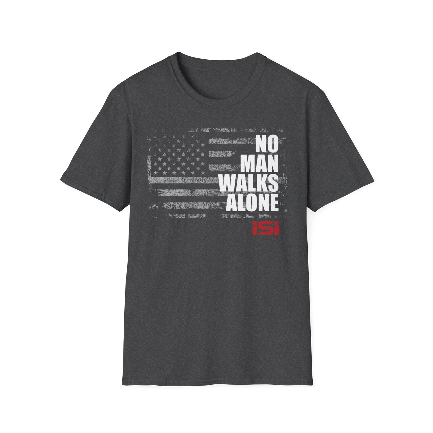 ISI No Man Walks Alone - Unisex Softstyle T-Shirt