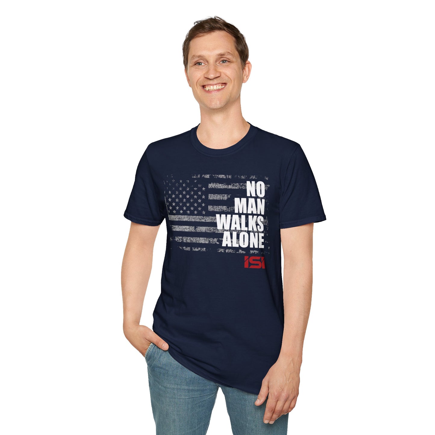 ISI No Man Walks Alone - Unisex Softstyle T-Shirt