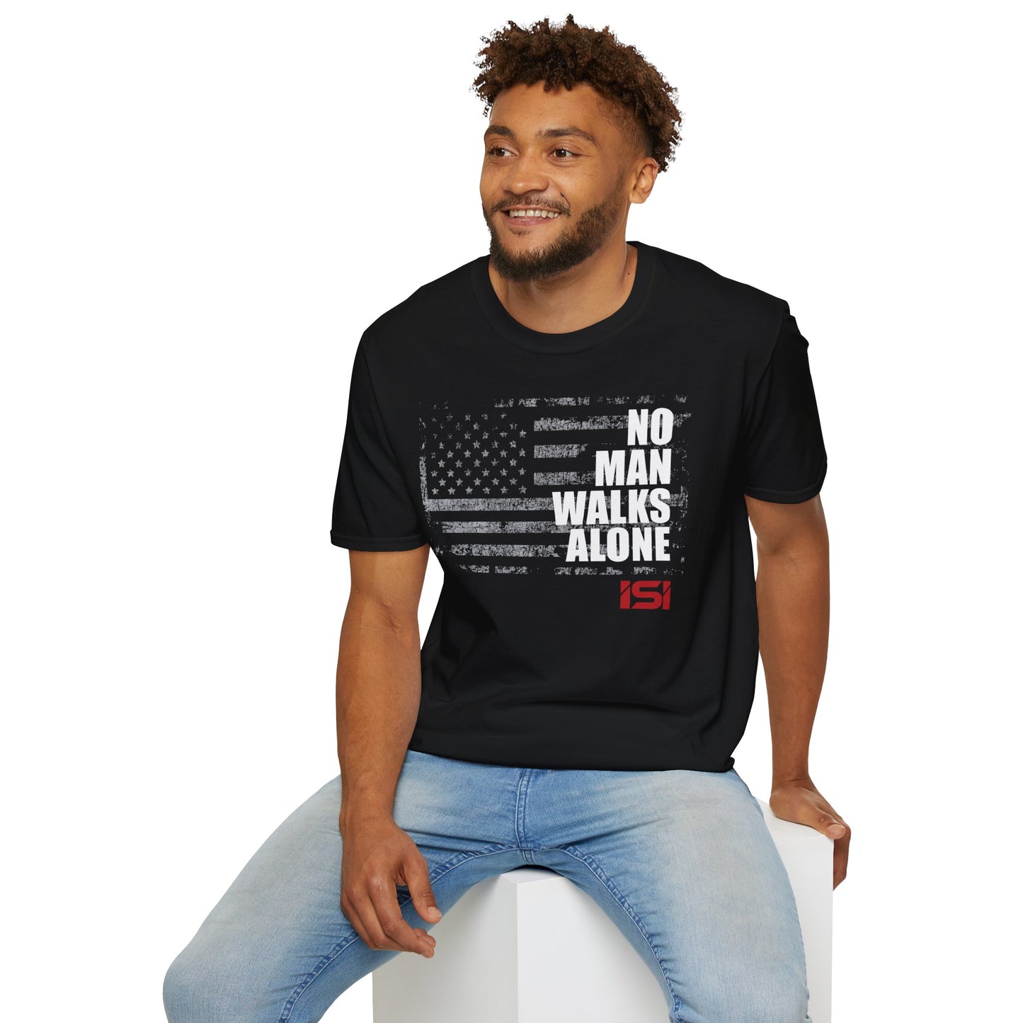 ISI No Man Walks Alone - Unisex Softstyle T-Shirt