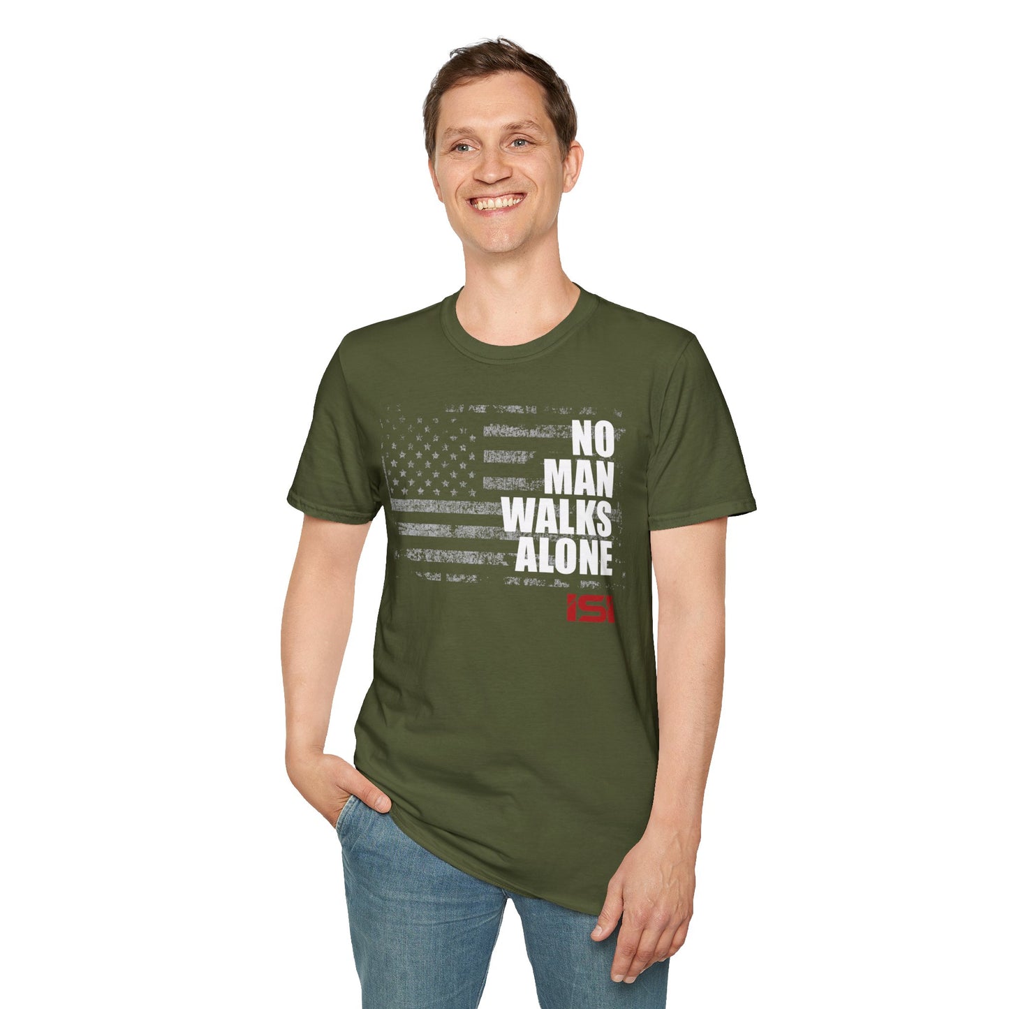 ISI No Man Walks Alone - Unisex Softstyle T-Shirt