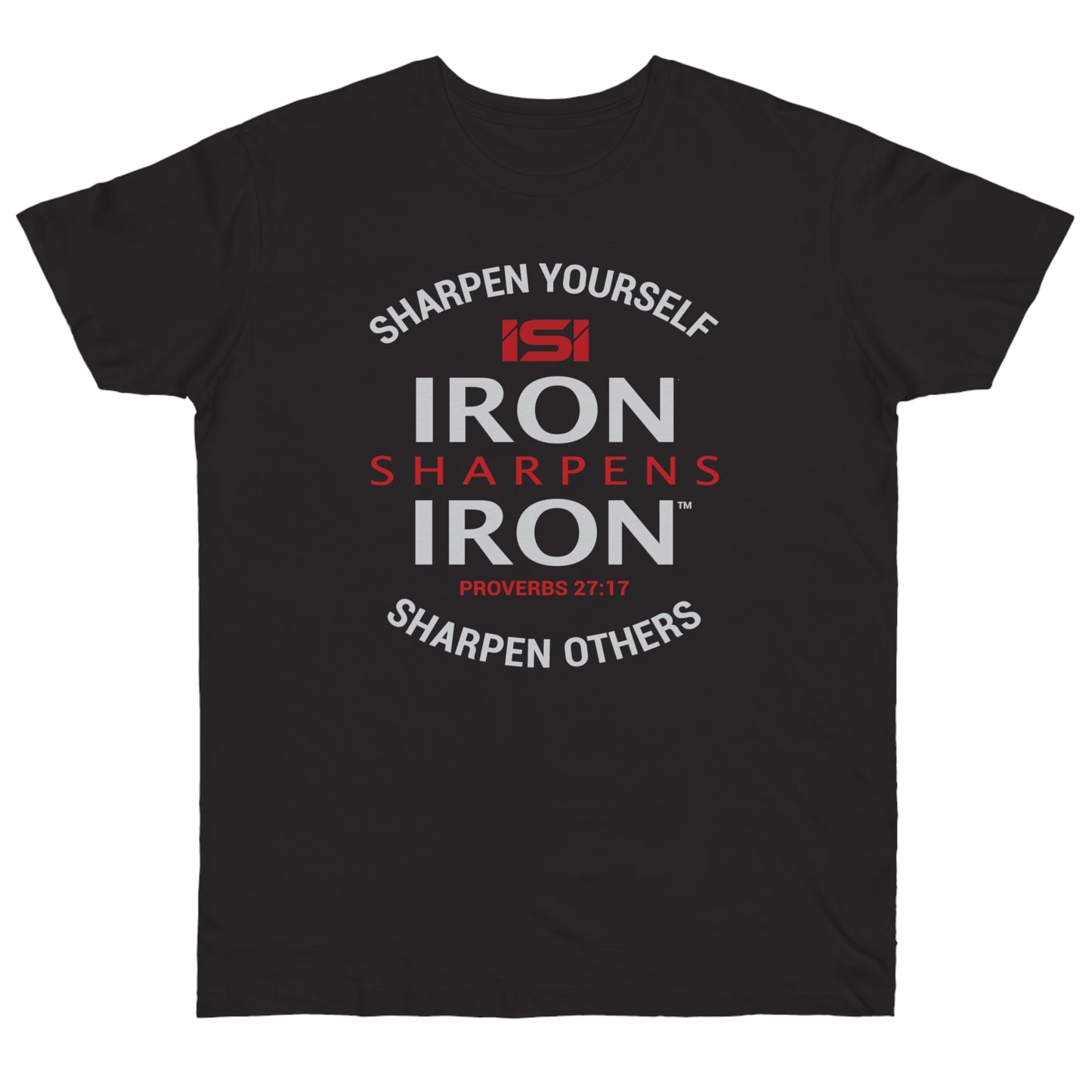 Sharpen Yourself Sharpen Others with Sleeve Print - Fitted Tee