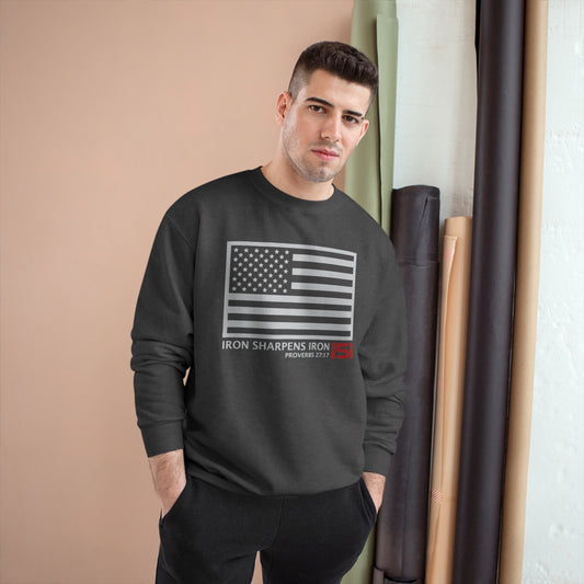 Iron Sharpens Iron American Flag - Long Sleeve