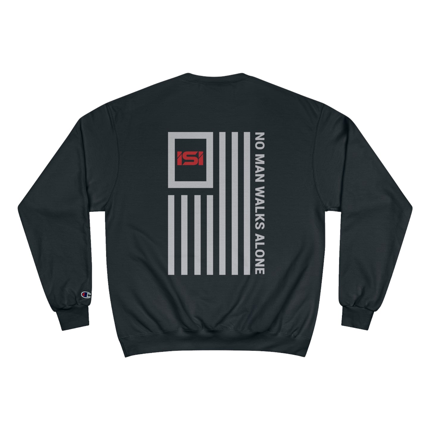 No Man Walks Alone - Modern Flag Back Print - Fitted Long Sleeve