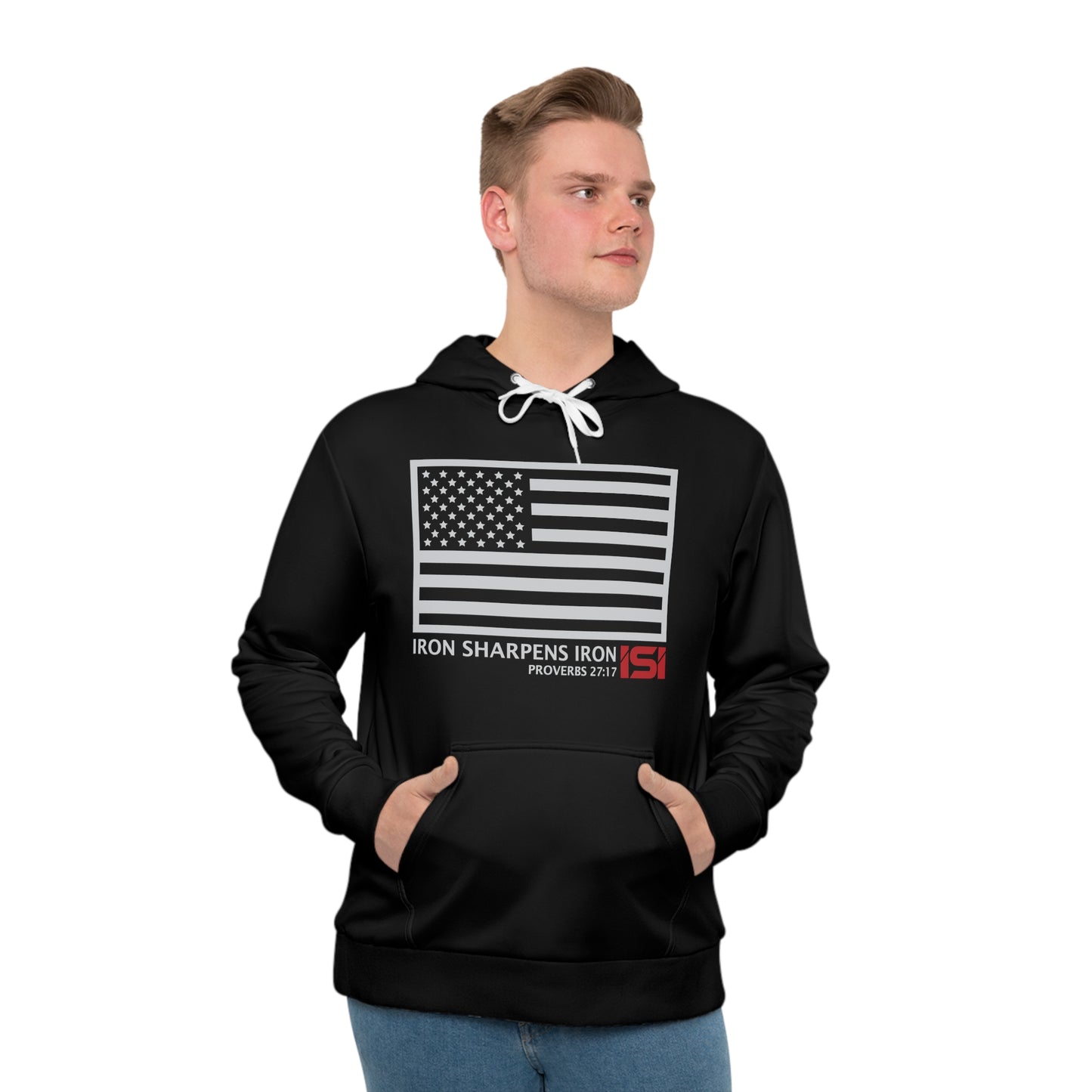 Iron Sharpens Iron American Flag - Hoodie