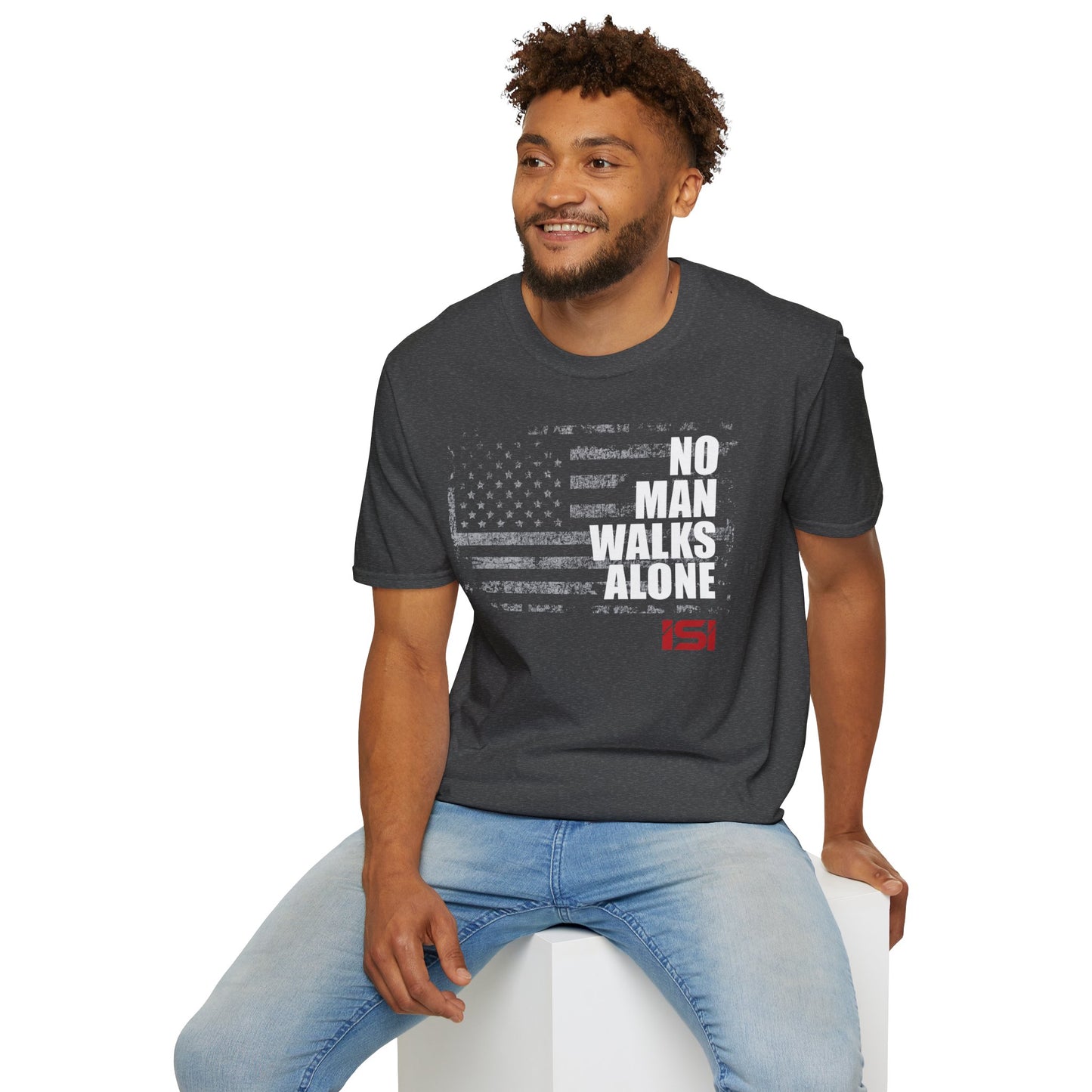 ISI No Man Walks Alone - Unisex Softstyle T-Shirt