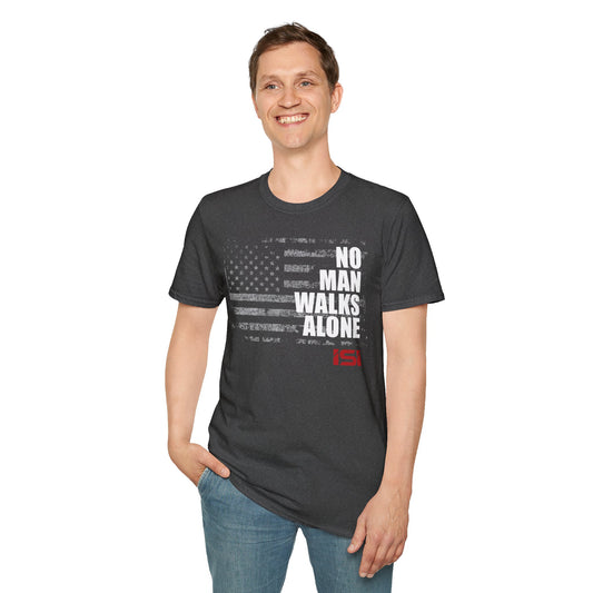 ISI No Man Walks Alone - Unisex Softstyle T-Shirt