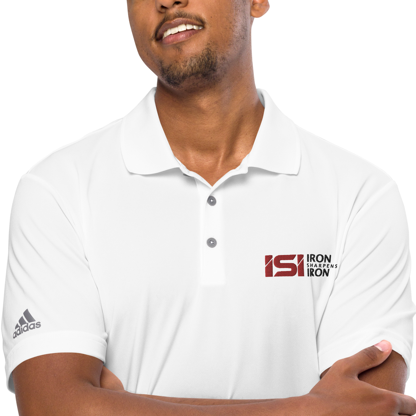 Iron Sharpens Iron - Embroidered - Adidas Performance Polo Shirt