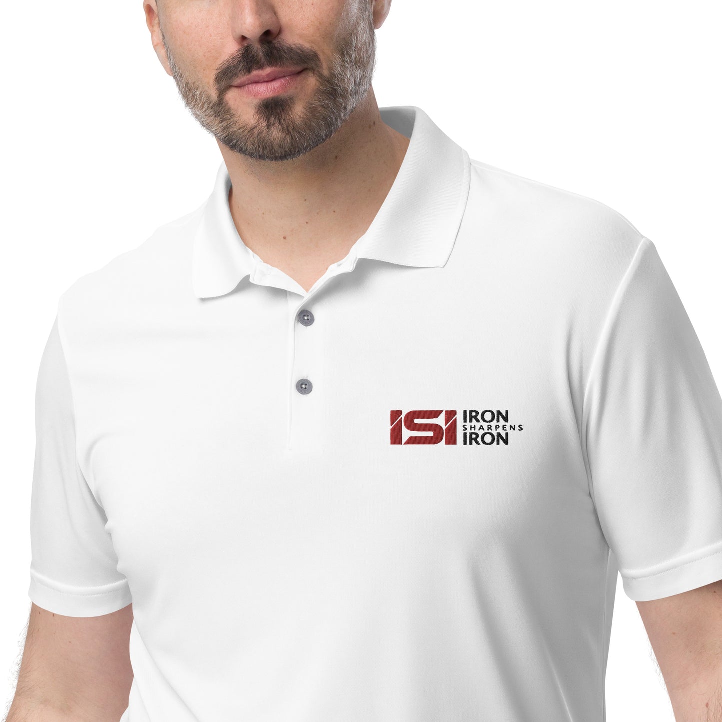 Iron Sharpens Iron - Embroidered - Adidas Performance Polo Shirt