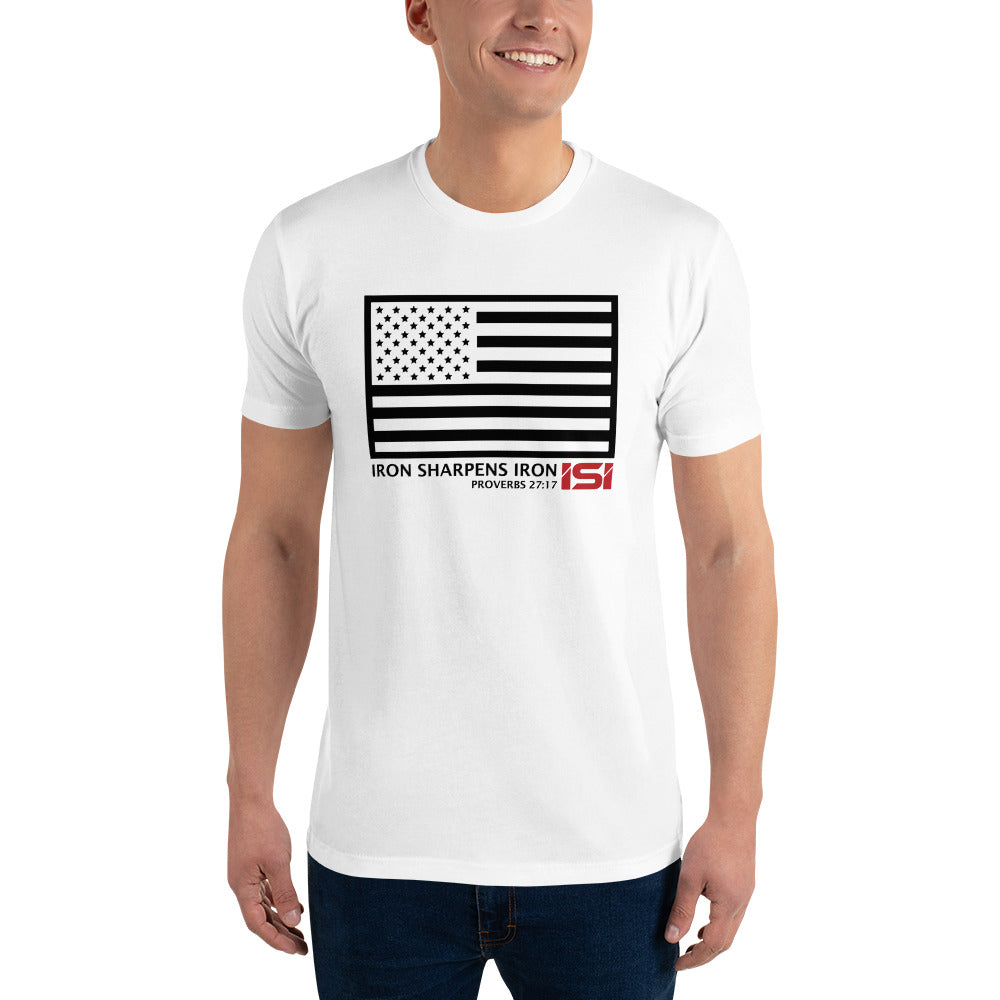 ISI American Flag - Fitted Tee