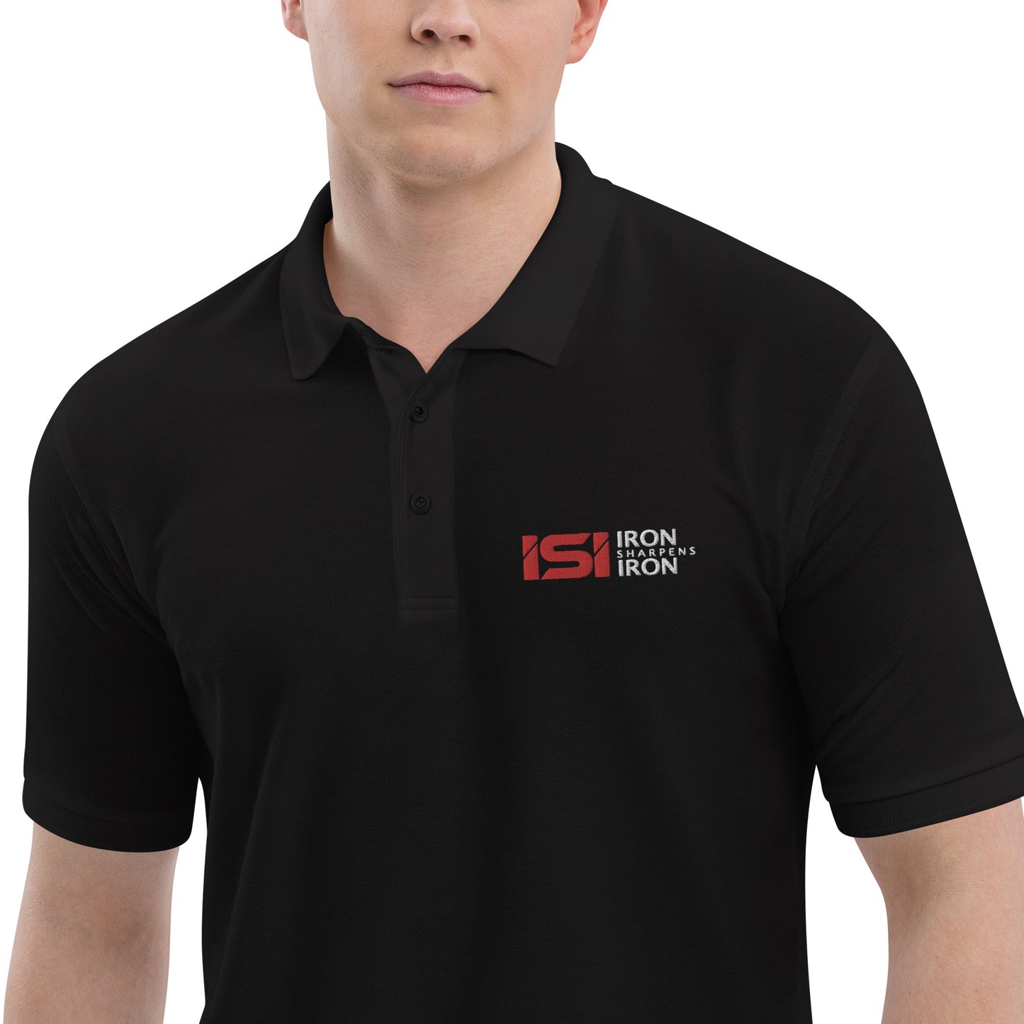 Iron Sharpens Iron - Embroidered - Premium Polo Shirt