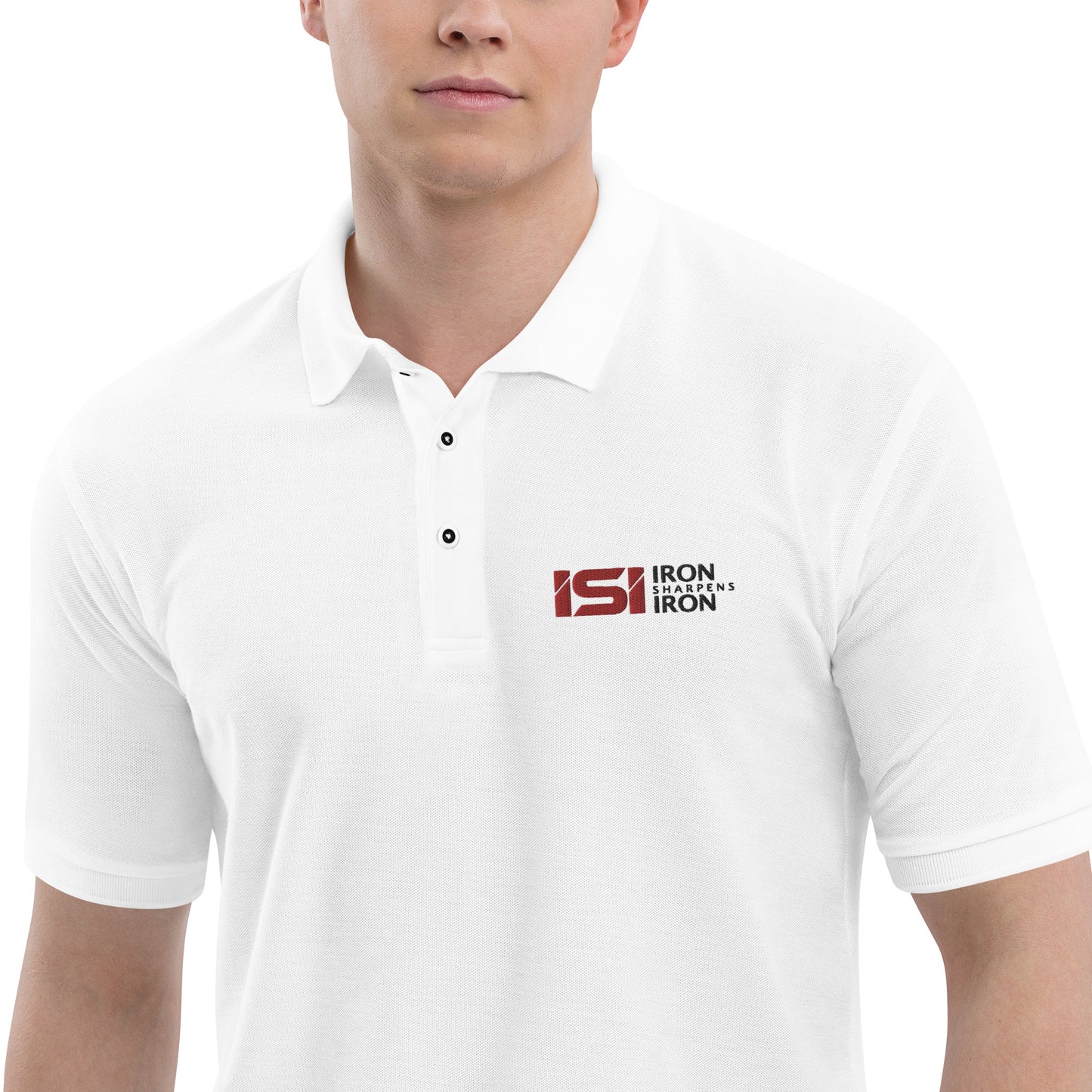 Iron Sharpens Iron - Embroidered - Premium Polo Shirt