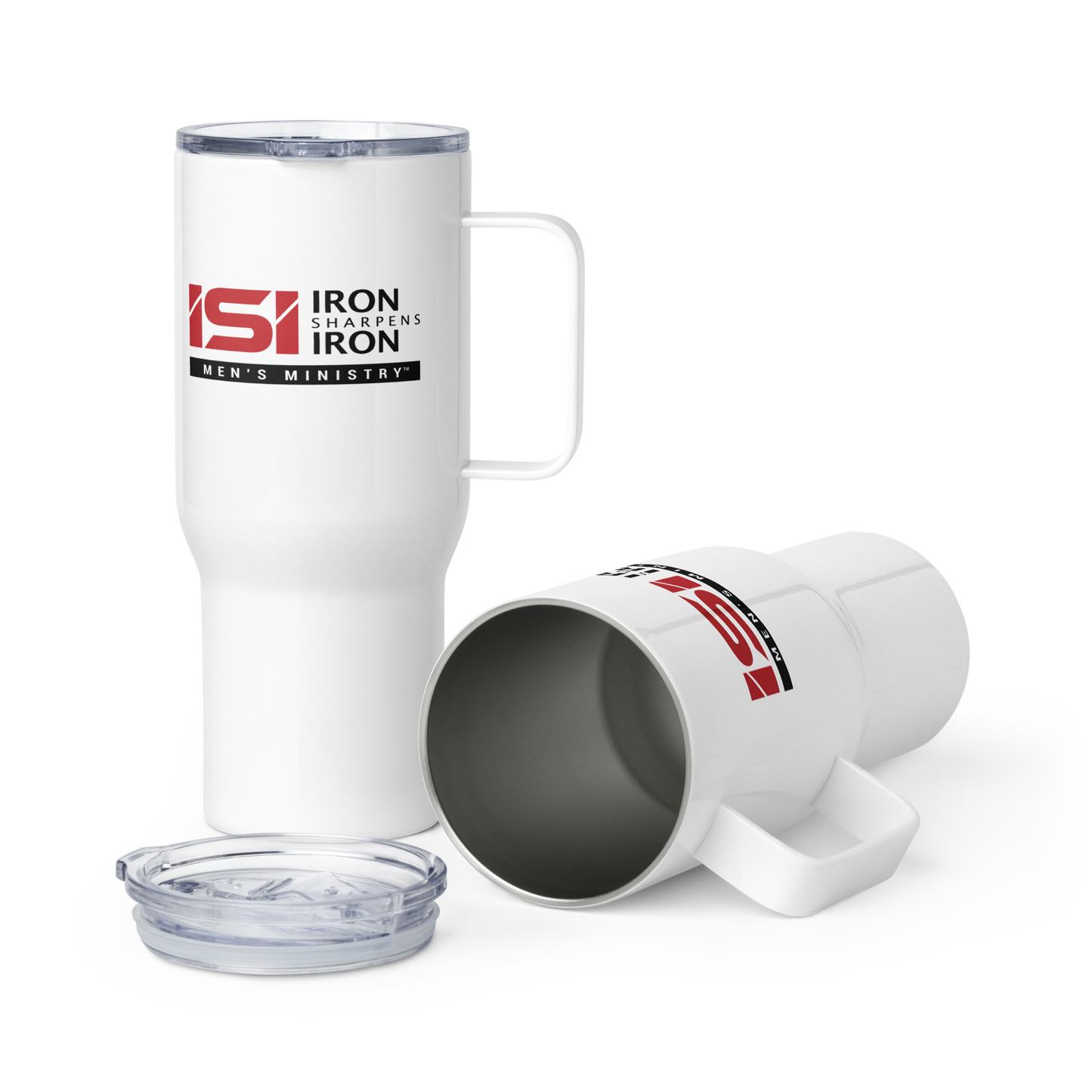 Iron Sharpens Iron Travel Mug - White