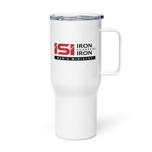 Iron Sharpens Iron Travel Mug - White