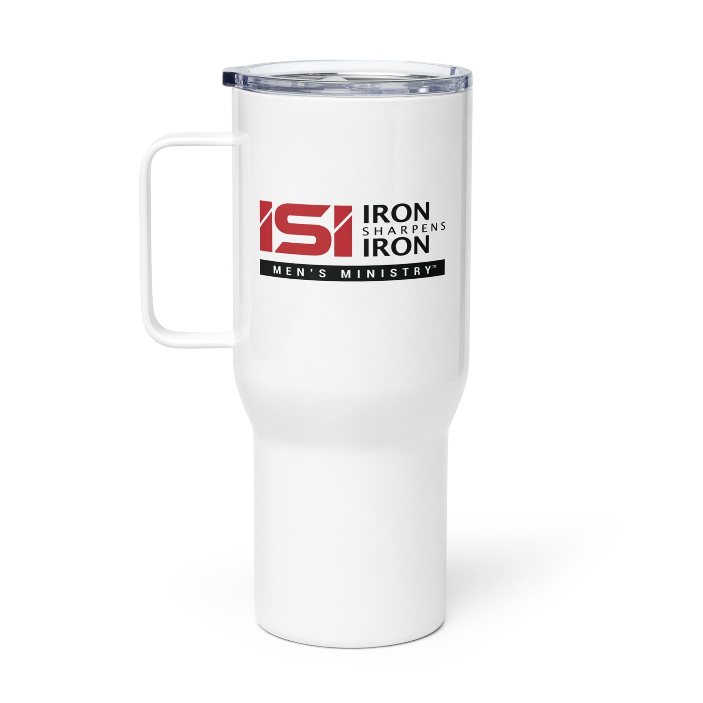 Iron Sharpens Iron Travel Mug - White