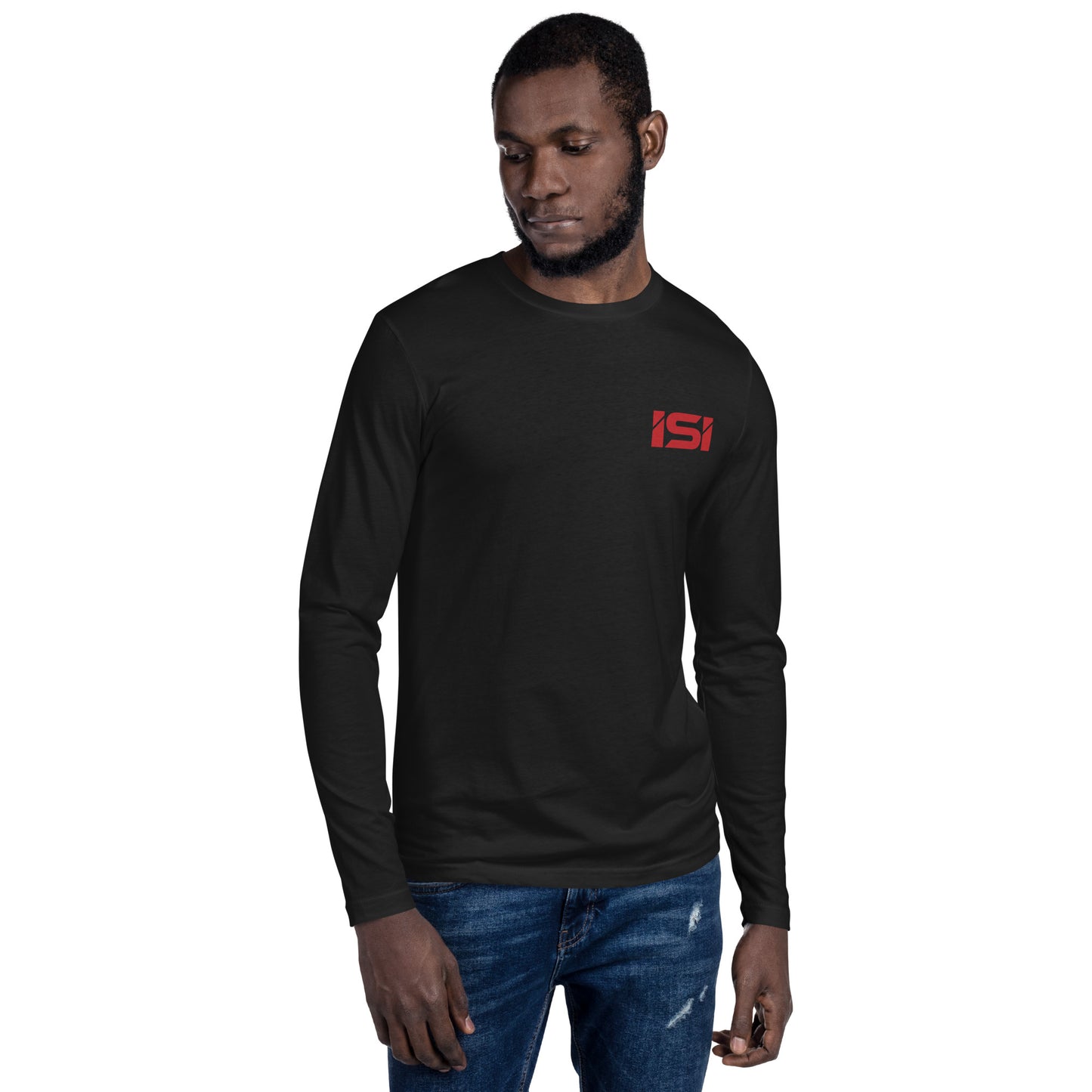 No Man Walks Alone - Modern Flag Back Print - Fitted Long Sleeve